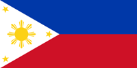 The national flag of the Philippines.