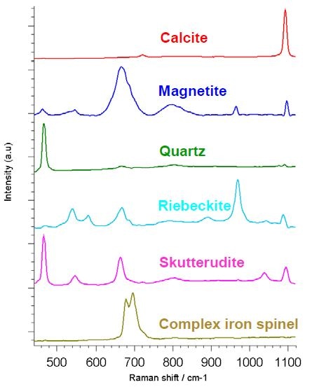 Reference spectra derived from the StreamLine Raman image