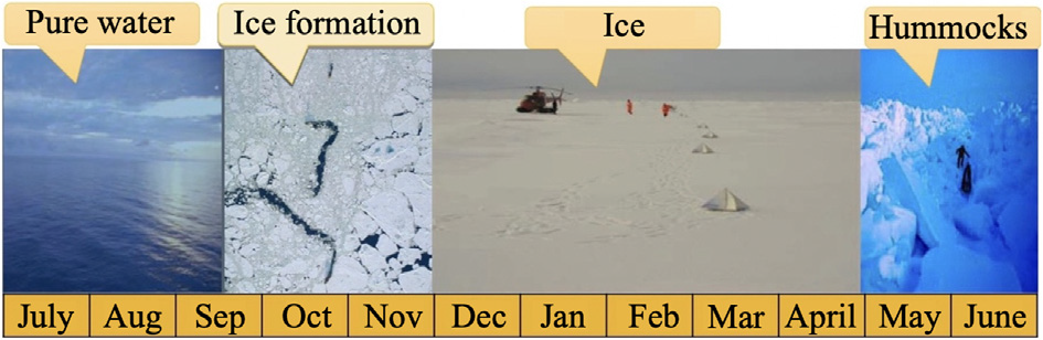 Ice conditions in the water areas of Ob and Taz Bays.