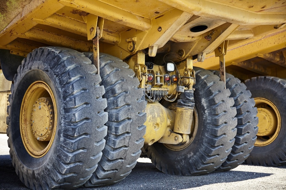 Heavy equipment industrial mining truck suspension