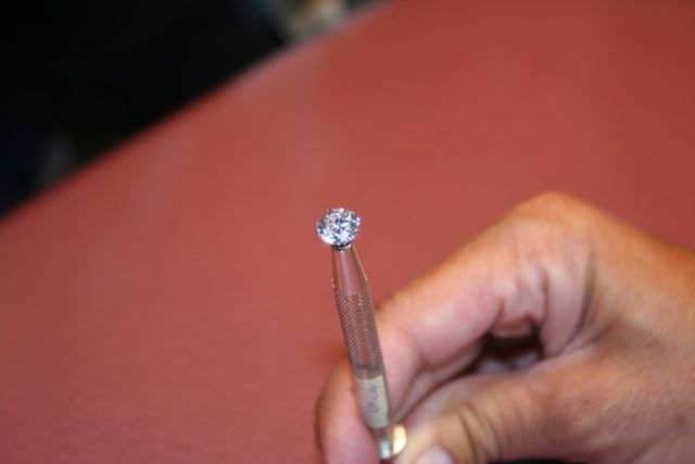 A high-quality diamond, ready for a wedding ring