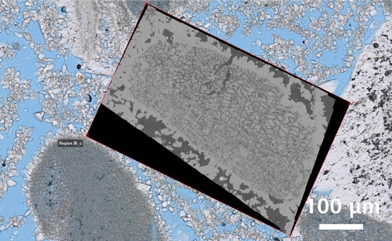 Correative overlay of high-resolution light microscopy data and nano-scale electron microscopy data.