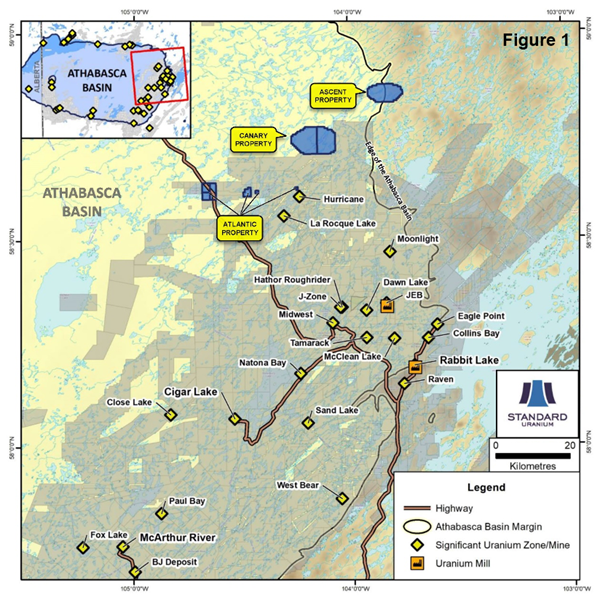 Standard Uranium Acquires Two New Projects in the Eastern Athabasca Basin