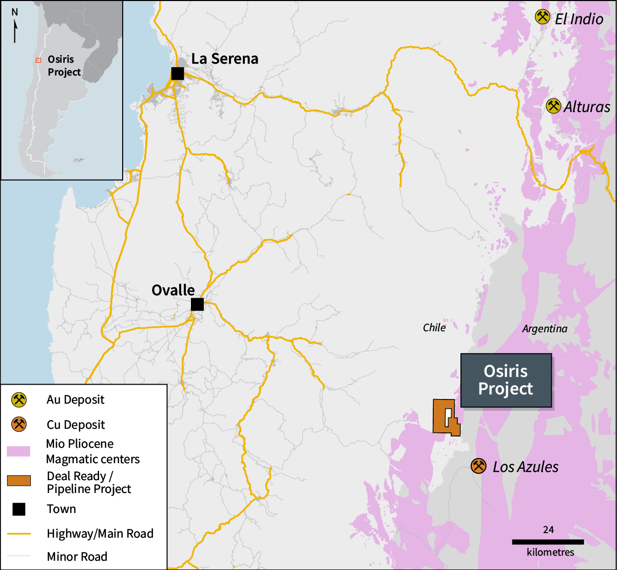 Mirasol Resources to Begin Copper Mining at the Osiris Project in Chile.