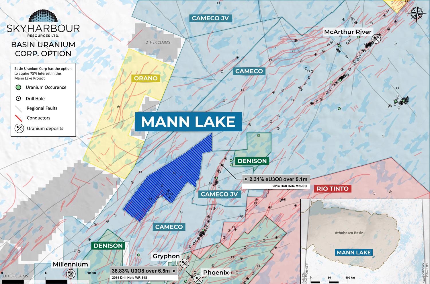 Report on Mann Lake Uranium Project from Skyharbour’s Partner Company Basin Uranium.