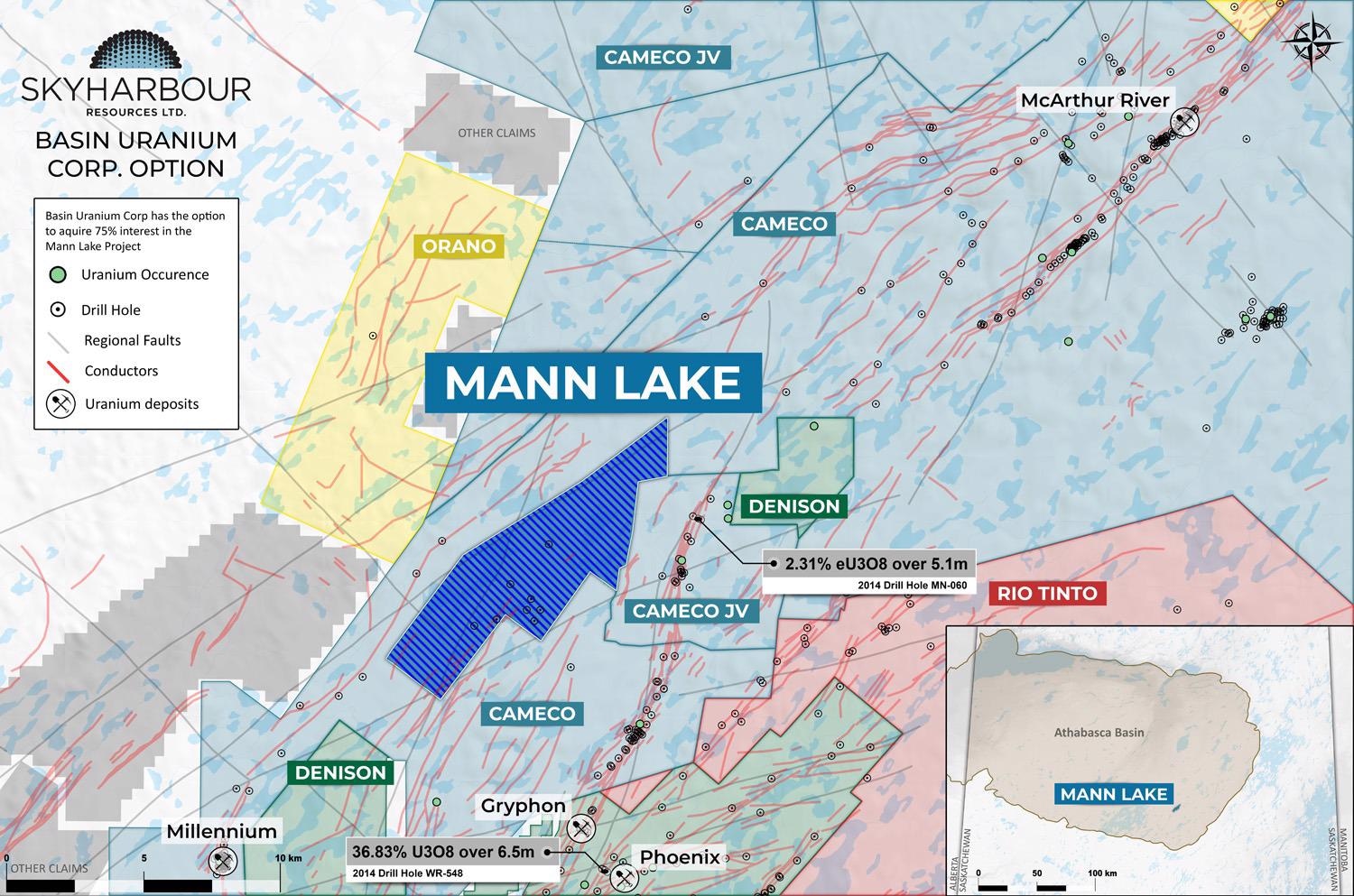 Skyharbour Company Begins Diamond Drilling Program at Mann Lake Uranium Project.