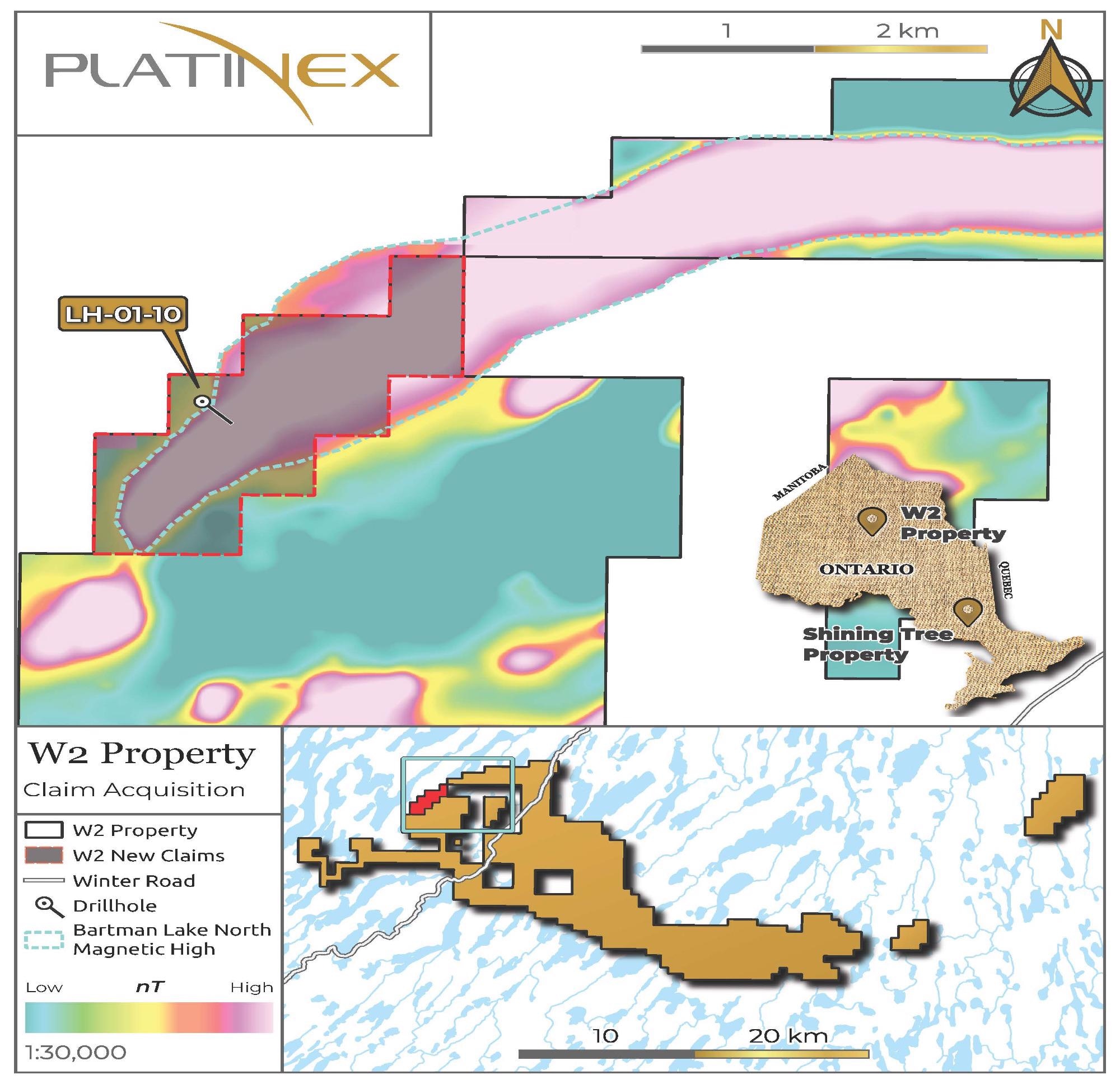 Platinex Declares Its Purchase of Titanium-Vanadium Claims Adjacent to W2 Copper-Nickel-PGE in Canada.