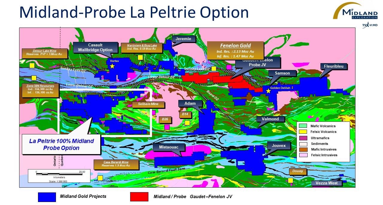 Midland and Probe Metals Inc. Announces the Commencement of an Important Drilling Program