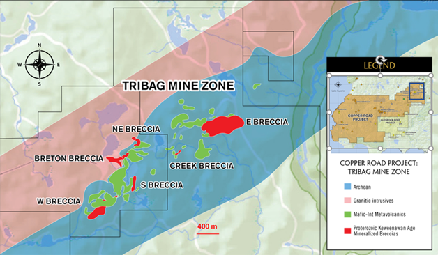 Diamond Drilling Reveals Copper Mineralization at Tribag Mine Zone