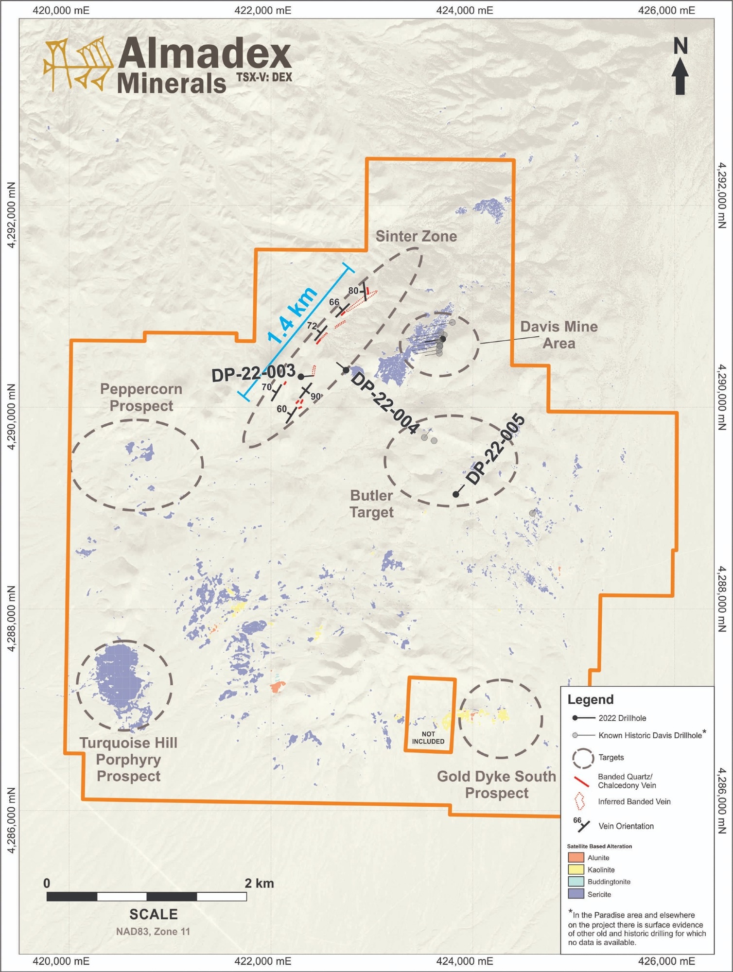 Final Drilling Results at Almadex’s Davis/Paradise Project