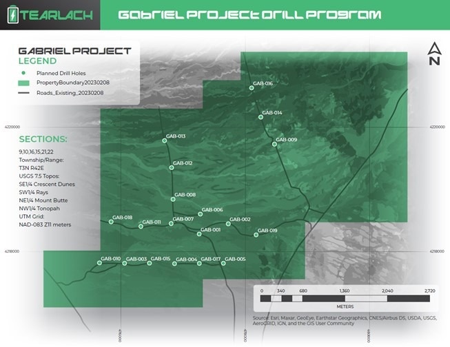 Tearlach Begins Drilling at Gabriel Lithium Project