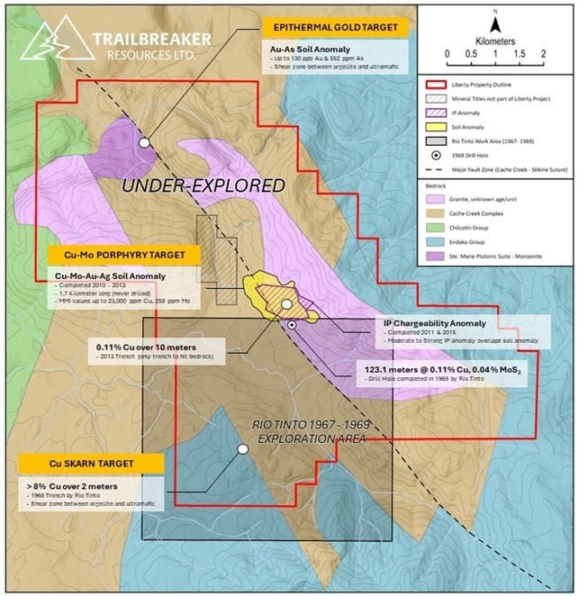 Trailbreaker Expands Liberty Property, Pursues Copper, Molybdenum, and Gold Potential