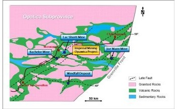 Imperial Mining Completes Data Compilation for Opawica Gold Project