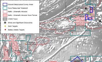Novo Resources to Commence Battery Metals Exploration Program with Geophysical Surveys
