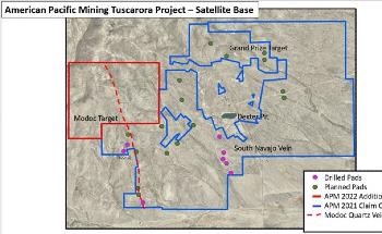 American Pacific Mining Announces an Update on Tuscarora Project in Nevada